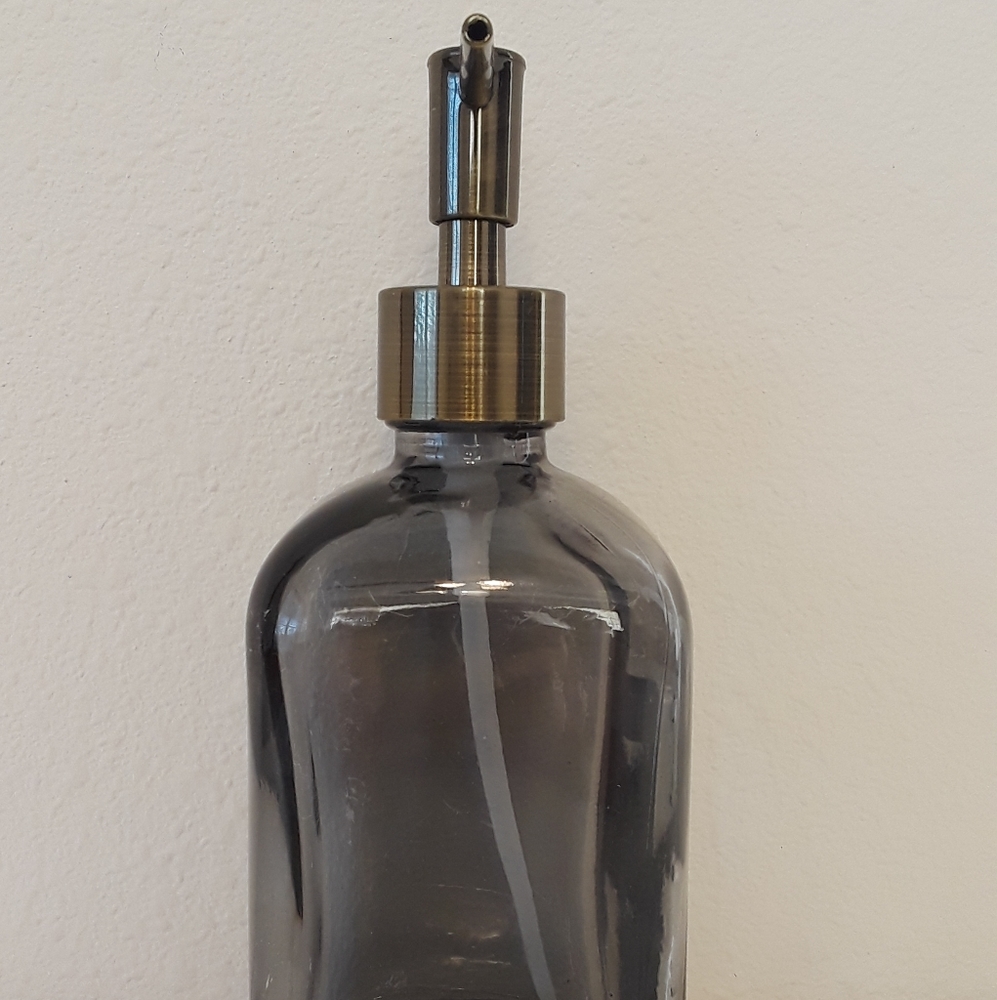 Modern Square Glass Refillable Soap Dispenser Pump